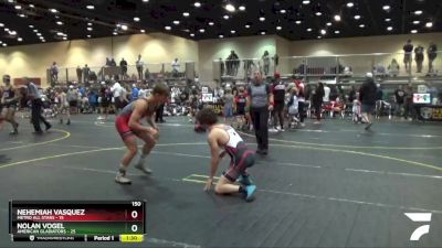 150 lbs Semis & 1st Wrestleback (8 Team) - Nolan Vogel, American Gladiators vs Nehemiah Vasquez, Metro All Stars