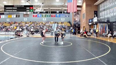 184 lbs Quarterfinal - Andrew Reed, Newberry vs Cephus Deas, Coker