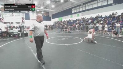 80 lbs Round 5 - Jason Aguilar, Total Kaos Wrestling Club vs Mark Hall, Jurupa Valley