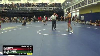 197 lbs Cons. Round 6 - Alec Coffin, Sacramento City College vs Ahmad Wahedi, Sacramento City College