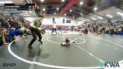 46 lbs Round Of 32 - Lucas Matthews, Tiger Trained Wrestling vs Elijah Wilson, Chieftain Wrestling Club