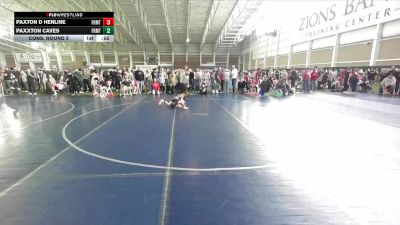 51 lbs Cons. Round 5 - Paxxton Caves, Evanston Elite Wrestling vs Paxton D Henline, Uintah Wrestling