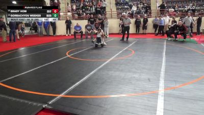 95_B lbs Round Of 32 - Brady Hom, Southeastern vs Gorbachyou Weekes, Mahanoy Area