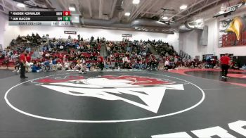 126 lbs 1st Place Match - Ian Bacon, Vista Peak vs Kaden Kowalek, Kearney