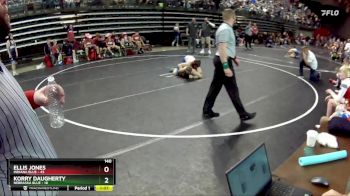 140 lbs Round 2 (6 Team) - Ellis Jones, Indiana Blue vs Korry Daugherty, Nebraska Blue