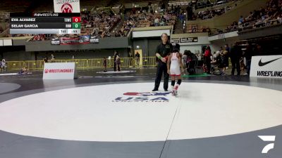 Intermediate Girls - 53 lbs Cons. Semis - Eva Alvarez, Team Selma Wrestling Club vs Selah Garcia, Rough House Wrestling