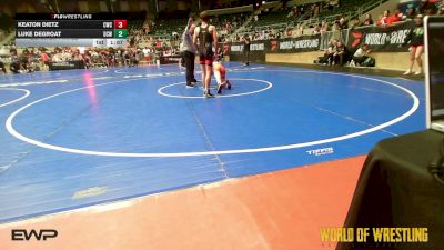 110 lbs Quarterfinal - Keaton Dietz, Cowboy Wrestling Club vs Luke DeGroat, Dominate Club Wrestling