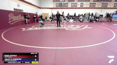 131 lbs Cons. Round 4 - Mikayla Marquez, Vangard University vs Sage Otoole, Unattached