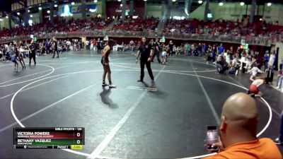 126 lbs Semifinal - Bethany Vazquez, Dorchester vs Victoria Powers, Nebraska Wrestling Academy