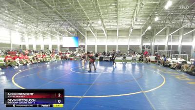 190 lbs Placement Matches (8 Team) - Aiden President, South Carolina vs Devin McColloch, Oklahoma Outlaws Red