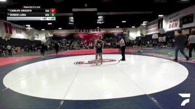 157 lbs Cons. Round 3 - Carlos Orozco, Foothill (Santa Ana) vs Ruben Luna, Montclair