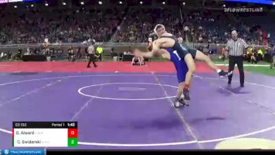 D3-152 lbs Quarterfinal - Casey Swiderski, Dundee vs Darrin Alward, Durand