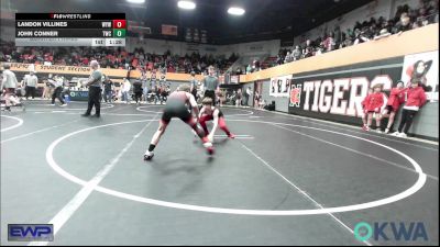 90 lbs Quarterfinal - Landon Villines, Weatherford Youth Wrestling vs John Conner, Tuttle Wrestling Club