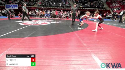 58 lbs Semifinal - Ezekiel Fee, Enid Youth Wrestling Club vs Kolson Leslie, Choctaw Ironman Youth Wrestling