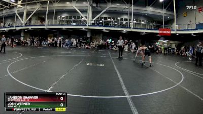 88 lbs Round 1 (8 Team) - Jameson Shawver, U2 Uprising Blue vs Josh Werner, NOVA WC