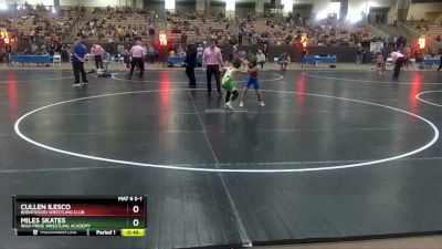 80 lbs Cons. Round 1 - Miles Skates, Irish Pride Wrestling Academy vs Cullen Ilesco, Brentwood Wrestling Club