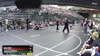 132 lbs Finals (8 Team) - Liam Frey, North Dakota 1 vs Jordan Moreno, Kansas Pythons