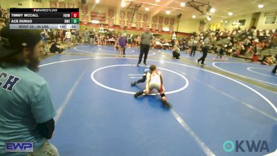 58 lbs Semifinal - Timmy McCall, Fort Gibson Youth Wrestling vs Ace Durao, Bartlesville Wrestling Club