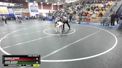 120 lbs Cons. Round 4 - Xamian Munoz, Brawley Union vs Jesse Quiroz, Eleanor Roosevelt