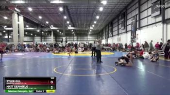 100 lbs Round 2 (4 Team) - Matt DeAngelo, GREAT BRIDGE WRESTLING CLUB vs Tyler Gill, HANOVER HAWKEYE