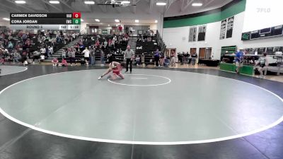 120 lbs Round 5 - Cora Jordan, Edwardsville Wrestling Club vs Carmen Davidson, Slyfox Wrestling Academy