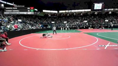 70 lbs Quarterfinal - Bristol Pope, BMDA vs Aubrey Kidwell, BVLY2