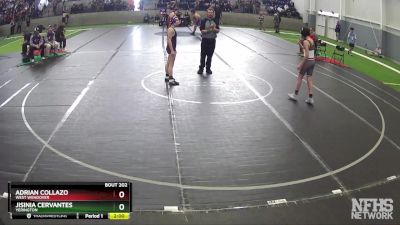 106 lbs Quarterfinal - Jisinia Cervantes, Yerington vs Adrian Collazo, West Wendover