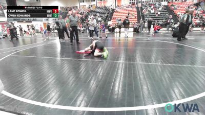 61 lbs Consi Of 8 #2 - Lane Powell, Verdigris Youth Wrestling vs Owen Edwards, Runestone