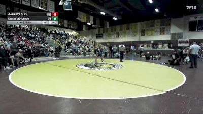 92 lbs Cons. Semi - Garrett Clay, 951 WRESTLING CLUB vs Devin Quiddam, Elite Force WC