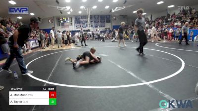 55 lbs Quarterfinal - John MacMunn, Perry Wrestling Academy vs Ayden Taylor, Clinton Youth Wrestling