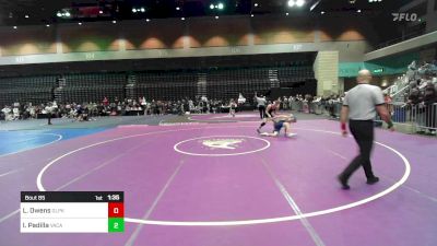 144 lbs Round Of 128 - London Owens, Glacier Peak vs Isaac Padilla, Vacaville