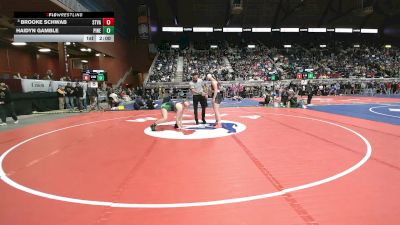 170 lbs Champ. Round 1 - Brooke Schwab, Star Valley vs Haidyn Gamble, Pinedale
