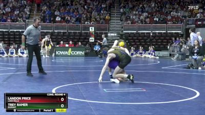 1A-132 lbs Cons. Round 4 - Landon Price, Lake Mills vs Trey Ramer, Durant