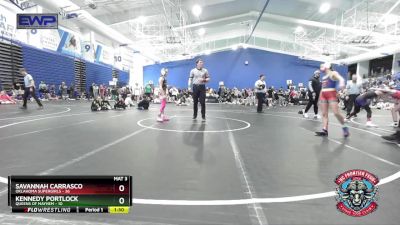 90 lbs Semis (4 Team) - Savannah Carrasco, Oklahoma Supergirls vs Kennedy Portlock, Queens Of Mayhem