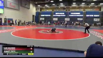 133 lbs Cons. Round 2 - Robert Pinto, California Baptist (Calif.) vs Luis Saucedo, Simpson-Unattached