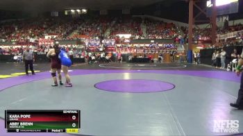 190 lbs Semifinal - Abby Brenn, Winfield HS vs Kara Pope, Girard