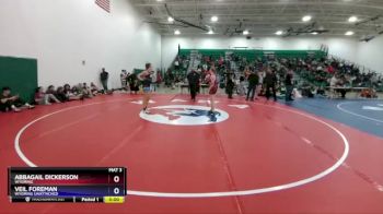 140 lbs Semifinal - Abbagail Dickerson, Wyoming vs Veil Foreman, Wyoming Unattached