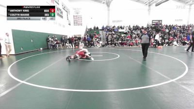 126 lbs 3rd Place - Anthony King, Masuk vs Coltyn Masse, Bristol Eastern