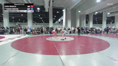 74 lbs Cons. Round 2 - Zyon Trujillo, Gold Rush Wrestling vs Tigran Greyan, Monster Garage Wrestling