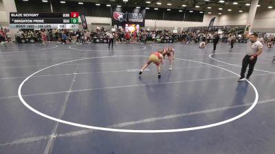 106 lbs Cons. Rd Of 32 - Brighton Prine, South Georgia Athletic Club vs Blaze Sevigny, Berge Elite Wrestling Academy