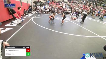 64 lbs Quarterfinal - Waylon Epperson, Muskogee Rougher Youth Wrestling vs Kendall Dean, Morris Wrestling Association