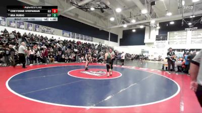 115 lbs Cons. Round 1 - Cheyenne Stepanian, Hesperia vs Mia Rubio, Royal