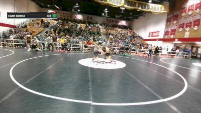 157 lbs Semifinal - Wade Gernhart, Powell Middle School vs Cade Gorda, Centennial Middle School
