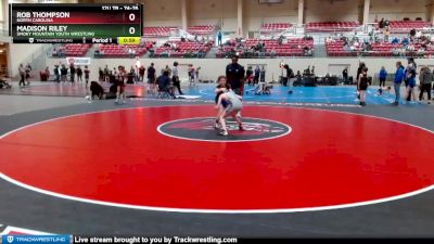 74-76 lbs Round 2 - Rob Thompson, North Carolina vs Madison Riley, Smoky Mountain Youth Wrestling