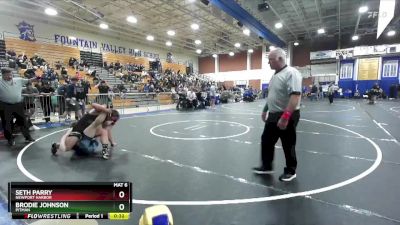 165 lbs Cons. Round 6 - Brodie Johnson, Pitman vs Seth Parry, Newport Harbor