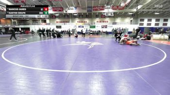 197 lbs 1st Place Match - Marcus James, Georgetown (KY) vs Kasten Grape, Southeastern
