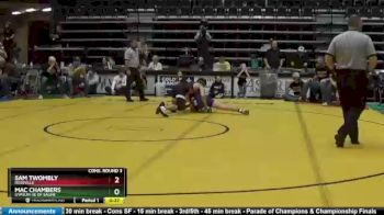 160 lbs Cons. Round 3 - Sam Twombly, Rossville vs Mac Chambers, Gypsum-SE Of Saline