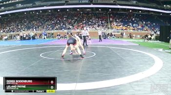 D3-150 lbs Cons. Round 1 - Derek Rodenburg, Kent City HS vs Leland Payne, Buchanan HS