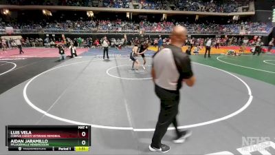 5A 113 lbs Champ. Round 1 - Aidan Jaramillo, Pflugerville Hendrickson vs Luis Vela, Corpus Christi Veterans Memorial