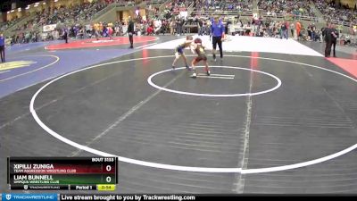 49 lbs Semifinal - Liam Bunnell, Umpqua Wrestling Club vs Xipilli Zuniga, Team Aggression Wrestling Club